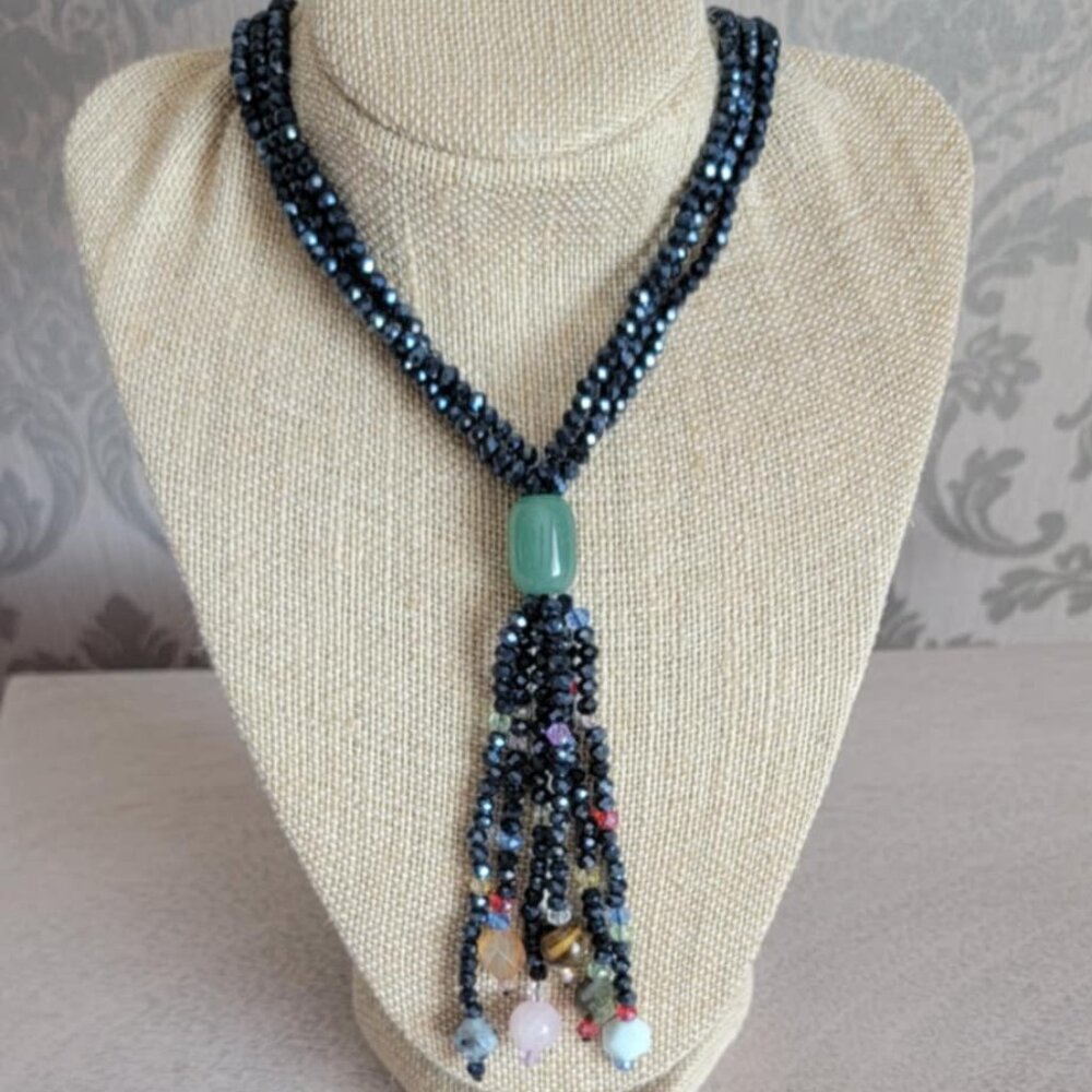 Three Row Tassel Necklace